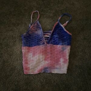 Pink/blue tank top